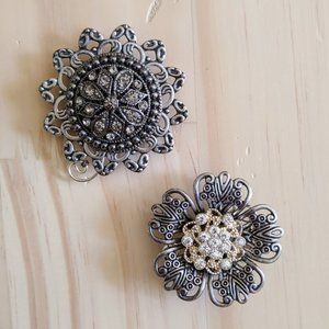 2 Handmade Brooch Pins